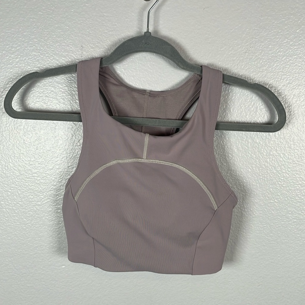 lululemon athletica mauve crop sports bra